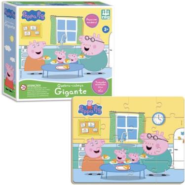 Imagem de Quebra Cabeça Peppa Pig Gigante Jogo Educativo Nig Brinquedo - Nig Bri
