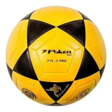 Imagem de Bola Futevôlei Poker Vulcanizada Pu Rio Profissional Amarelo
