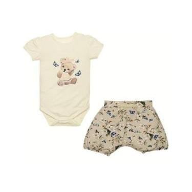 Imagem de Conjunto Bebê Menina Body Ursinha/Shorts Grow Up-Feminino