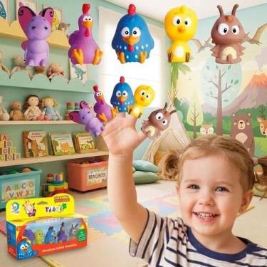 Imagem de Dedoche Vinil Dinossauro Pocoyo Galinha Pintadinha Animais - - EINSTOK