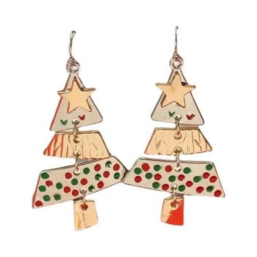 Imagem de Brincos Femininos Com Pingente De Estrela Giratória De Natal, Presente