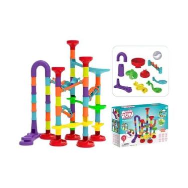 Imagem de Blocos De Montar 3D Para Pista De Bolinhas Infantil, Brinquedo DIY Lab