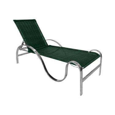 Imagem de Espreguiçadeira Em Corda Náutica Para área Gourmet Bertioga Estrutura Alumínio - Verde