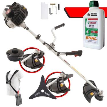 Imagem de Roçadeira Alta Performance Com ÓLEO STIHL KW43-LE Kawashima 43cc 1,7HP Faca 3 Pontas e Carretel Ideal na Manutenção de Jardins e Gramados