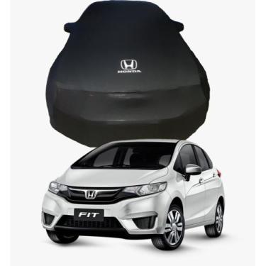 Imagem de Capa de Carro Honda Fit Tecido  Lycra Premium - Cadilhe Capas, Preto