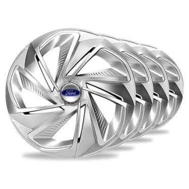 Imagem de Jogo 4 Calota Esportiva Aro 14 Nitro Prata Ford Ka Fiesta - Elitte