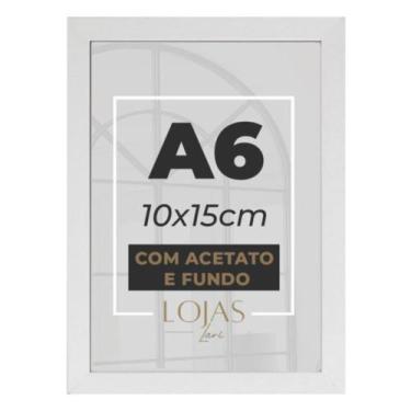 Imagem de Kit 2 Molduras Porta Retrato A6 10x15cm Acetato Fundo Liso Quadros Fot