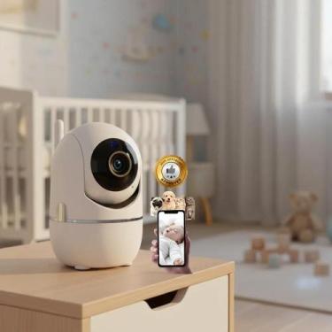 Imagem de Babá Eletrônica Câmera Wifi 2.4g Visão Noturna 360c Nfe 110v - Congrat