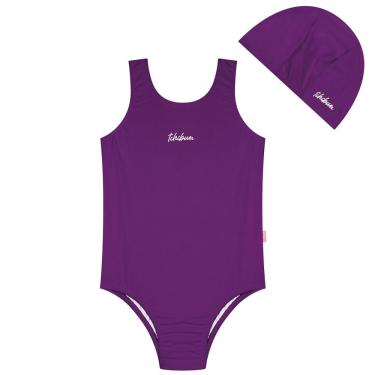 Imagem de Maiô Natação Infantil com Touca Proteção UV50+ Cores Kamylus