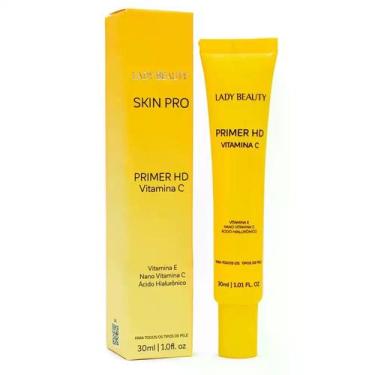 Imagem de Primer Hd Facial Pré Maquiagem Vitamina C Lady Beauty 30 Ml
