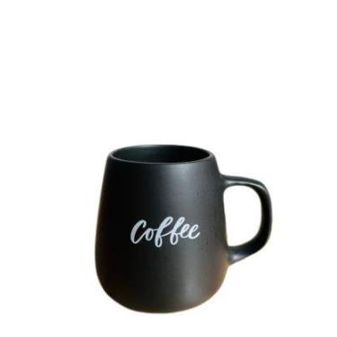 Imagem de Caneca Xicara Bojuda Coffe Preta 260ml Porcelana - Dela Home