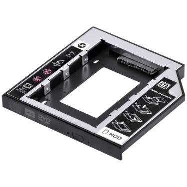 Imagem de Adaptador Caddy Vinik AC-127 - Converte baia de gravador de notebook SATA para HD / SSD 2.5 - 12.7mm