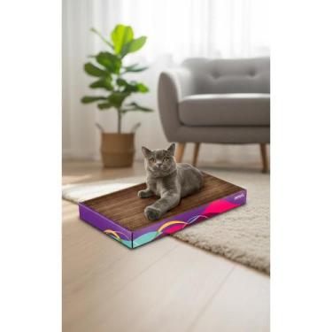 Imagem de Arranhador Interativo Gatos Catnip Bolinha Anti-Stress 47cm - Congratu