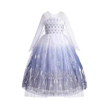 Imagem de Vestido De Princesa Frozen Elsa Anna Para Meninas, Fantasia Infantil P