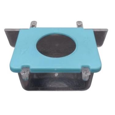 Imagem de Comedouro Lateral 1 Furo - Gancho Curto - Azul - Injetfour