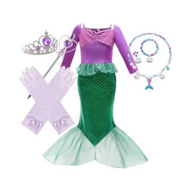 Imagem de Fantasia De Princesa Para Meninas, Vestido De Carnaval Rapunzel, Bela,