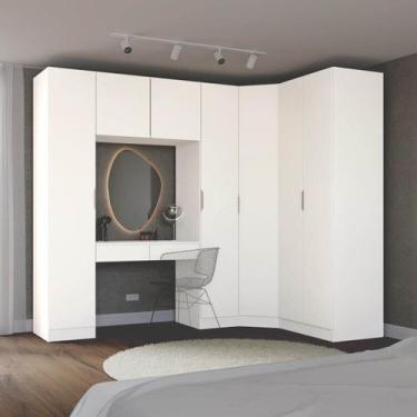 Imagem de Guarda-Roupa Modulado de Canto Obliquo 6 Peças 7 Portas Orion CabeCasa