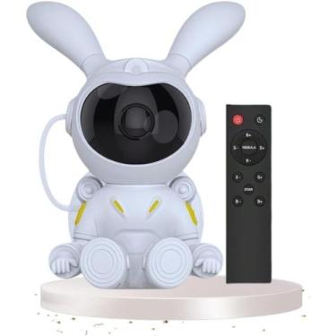 Imagem de Projetor Abajur Infantil Coelho Astronauta Aurora Via Láctea Branco Br