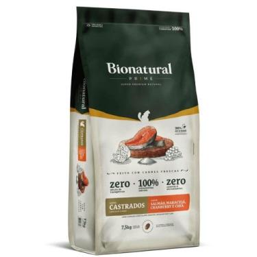Imagem de Ração Bionatural Prime Gatos Castrados Salmão 7,5kg - MANFRIM