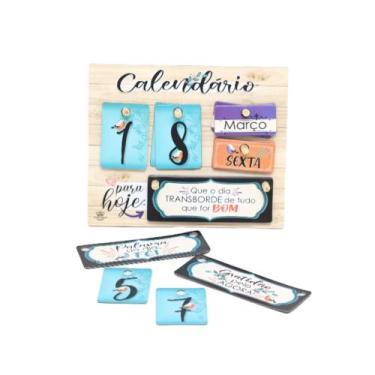 Imagem de Calendário de Mesa Permanente em Madeira com Frases Motivacionais - Ze