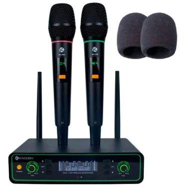 Imagem de Microfone sem fio duplo Kadosh K-422M - RECARREGVEL