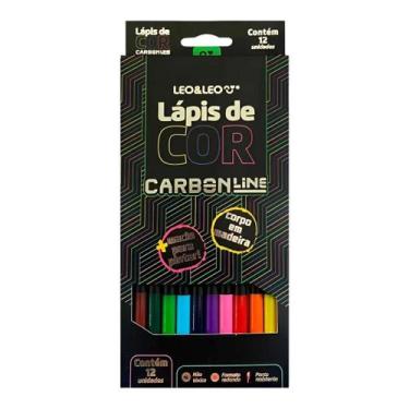 Imagem de Lápis De Cor Especial Carbonline Macio 12 Cores Vivas Leo & Leo