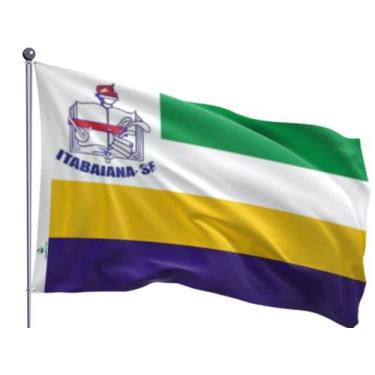 Imagem de Bandeira do Município de Itabaiana Uma Face Estampada Tamanho 90x128cm