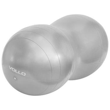 Imagem de Bola de Pilates Feijão 45cm com Bomba de Ar - Vollo VP1051 Cinza, Cinz