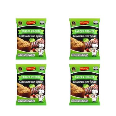 Imagem de Kit 4 Farofa de Mandioca Temperada Costelinha Com Limão 250g - Temperm