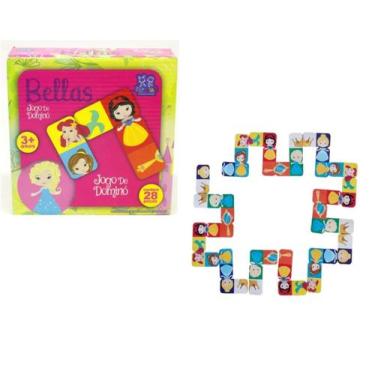 Imagem de Brinquedo Dominó Bellas Raciocínio Infantil Meninas Princesa - Tafepla