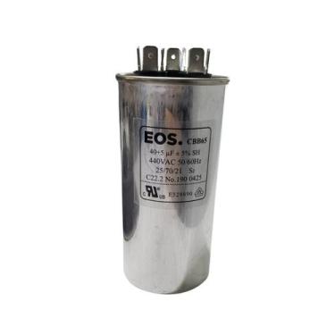 Imagem de Capacitor Permanente Duplo 40+5 Mfd +5% 440v Ac 60hz - EOS