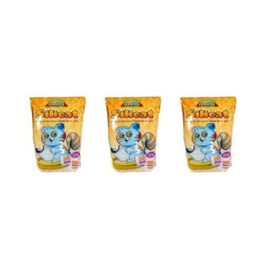Imagem de Kit Areia Higiênica para Gatos Sílica 3 pacotes de 1,6 - SILICAT - SIL