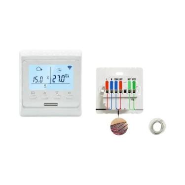 Imagem de Termostato Programável WiFi Para Aquecimento De Piso 220V 16A Controla