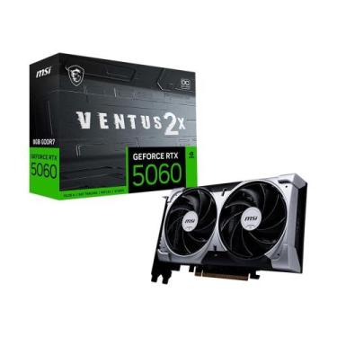 Imagem de Placa de Vídeo MSI RTX 5060 8G VENTUS 2X OC Geforce NVIDIA, 8GB, GDDR7