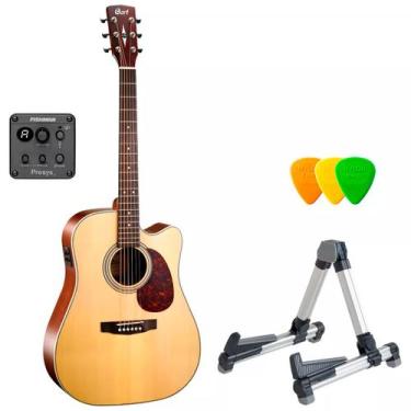 Imagem de Violão Elétrico 6 Cordas Cort MR600F Fishman Natural + Suporte de Chão