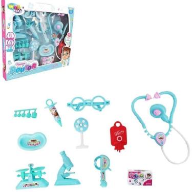 Imagem de Kit Médico Infantil Boneca 10 Peças Doutor Enfermeira com Acessórios para Brincar Kangur 10