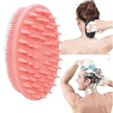 Imagem de Escova Esponja de Silicone 3 em 1 Banho Limpeza Esfoliação Corporal Ma