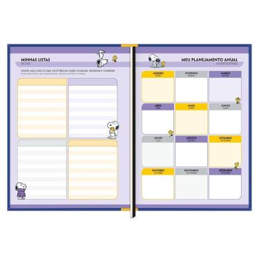 Imagem de Agenda Costurada Tilibra Snoopy 2027 Folhas Decoradas 176 Folhas Dourado