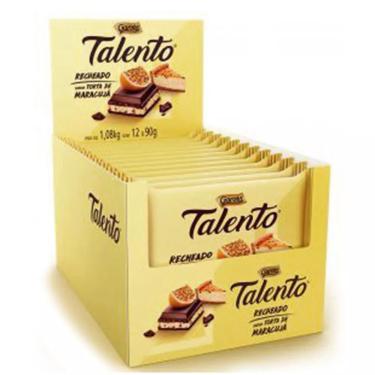 Imagem de Chocolate Tablete Talento Recheado Torta De Maracujá 90gr C/12 - Garoto