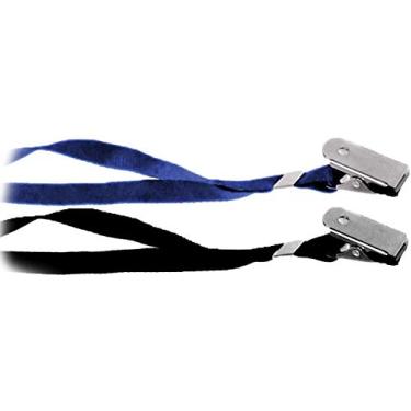 Imagem de Cordao Para Cracha Tecido Azul Com Presilha Jacare Pct Com 10-52166