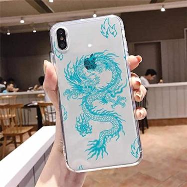 Imagem de Capa de telefone transparente com dragão de desenho animado da moda para iphone 5 5s 5c se 6 6s 7 8 11 12 13 plus mini x xs xr pro max Capa protetora, A1, para iPhone 13 Mini