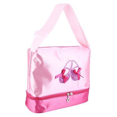 Imagem de KEENSO Bailarina infantil, balé infantil, bolsa de ombro de bailarina com alça ajustável para meninas, rosa claro, bolsa de ombro com lantejoulas para dança, Rosa