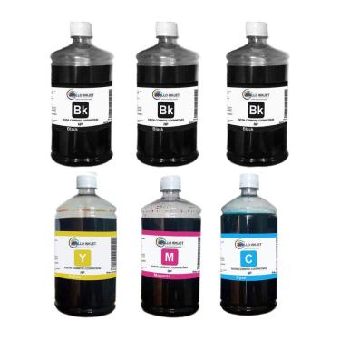 Imagem de Kit 6 Litros Tinta Genérica APOLLO INKJET P/ Impressora Brother Mfc-j6510dw/ Dcp