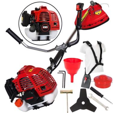 Imagem de Roçadeira Profissional Lateral Kawashima KW43L Com Motor 2 Tempos 12000RPM 42,7CC á Gasolina Com Lâmina 3 Pontas Ideal Para Jardinagem