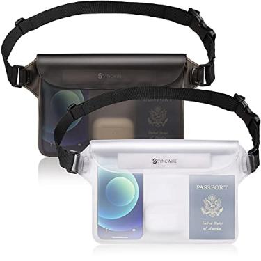 Imagem de Syncwire Bolsa à prova d'água IPX8 com alça ajustável na cintura, bolsa seca sensível ao toque, com cinto ajustável para objetos de valor para praia, natação, mergulho, barco, pesca, caiaque, etc