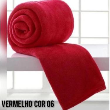 Imagem de Manta Cobertor Casal Microfibra Lisa 1.80 X 2.00 Vermelho - Bell