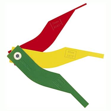 Imagem de Steelman Ferramenta de calibre de espessura da pastilha de freio de 3 peças para pastilhas de freio estilo disco e tambor, codificado por cor, aço durável, chamadas estampadas, para mecânicos, técnicos automotivos e proprietários de carros novos