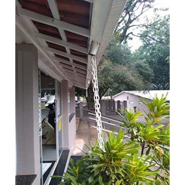 Imagem de 12 Mt Corrente Plástica Isolamento Calha Chuva Elo Grande Branca