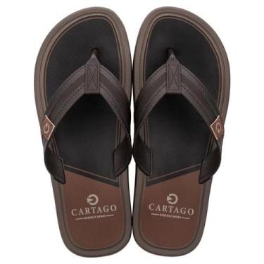 Imagem de Chinelo Cartago Masculino Maiorca Essencial Oferta Marrom