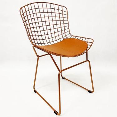 Imagem de Cadeira Para Cozinha Bertoia Cor Cobre - Poltronas Do Sul